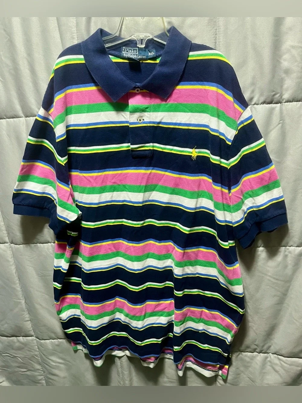 Vintage Polo Ralph Lauren Shirt Size XXL Rate Striped Pattern